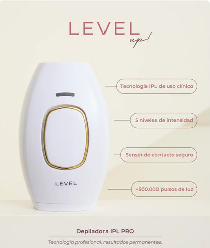 Depiladora IPL PRO:Piel perfecta y sin irritaciones desde la primera sesión.